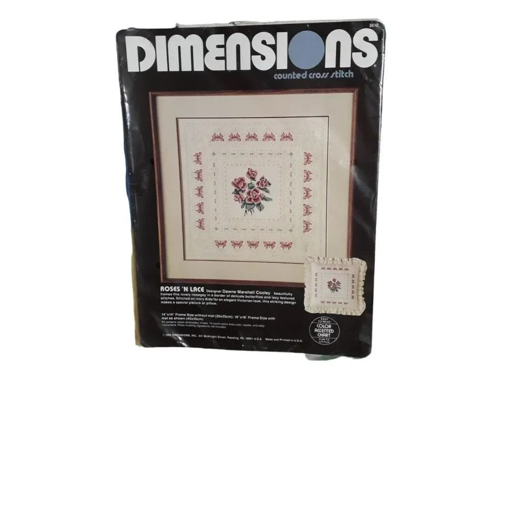 Dimensions Cross Stitch Lot of 2 Beige Multi Color Seal in Package